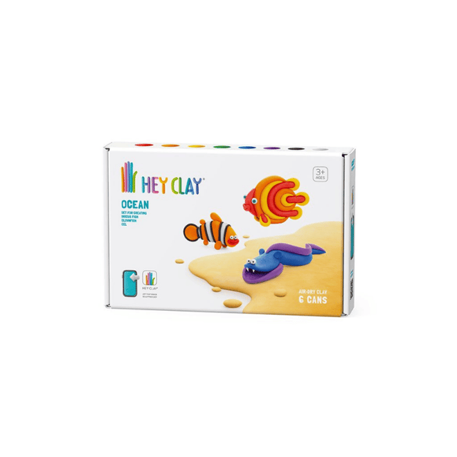 Hey Clay Yaratıcı Kil Seti - Clownfish, Discus Fish, Eel