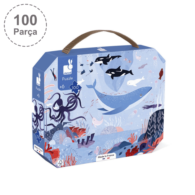 Janod 100 Parça Çantalı Puzzle - Arktik Okyanusu