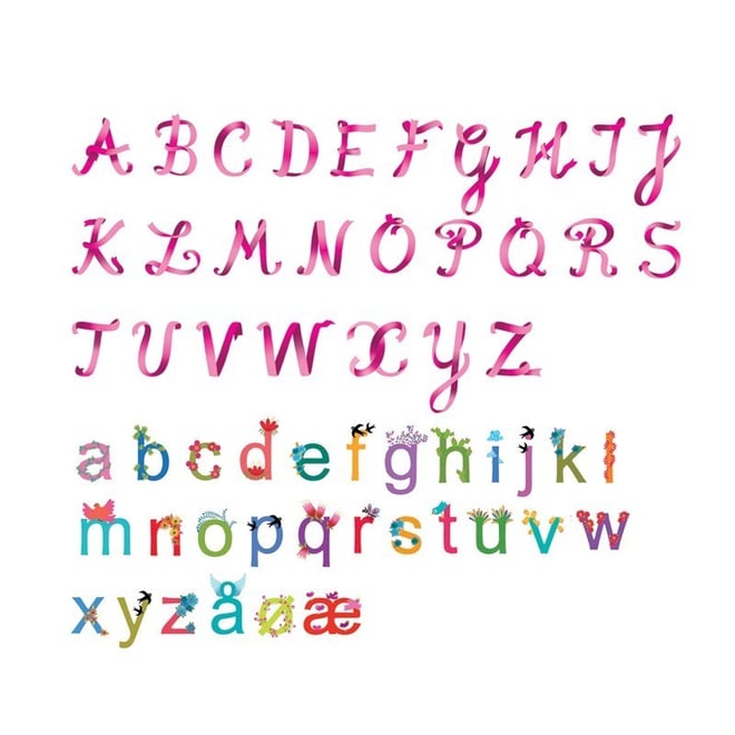 Little Big Room Duvar Sticker/Girls Alphabet