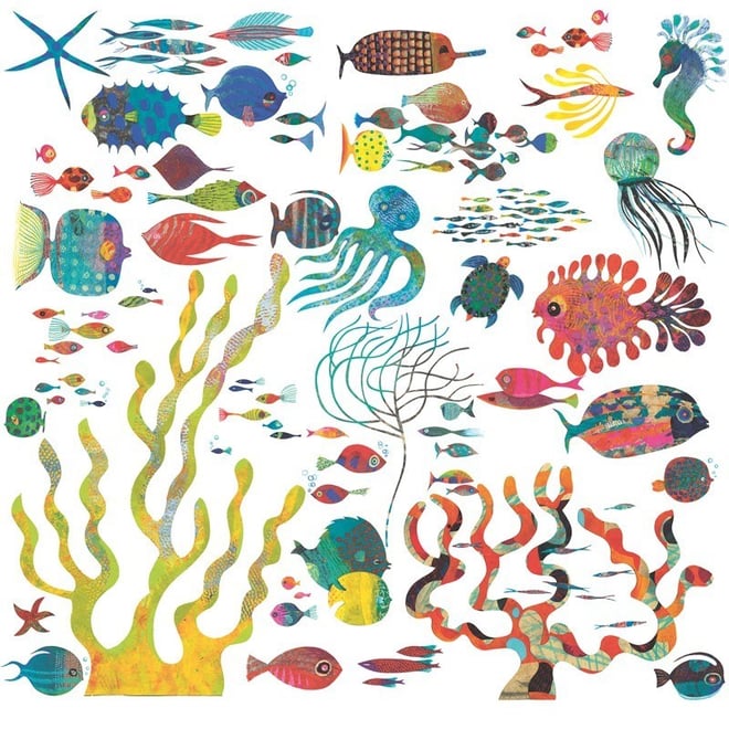 Little Big Room Duvar Sticker/Lagoon