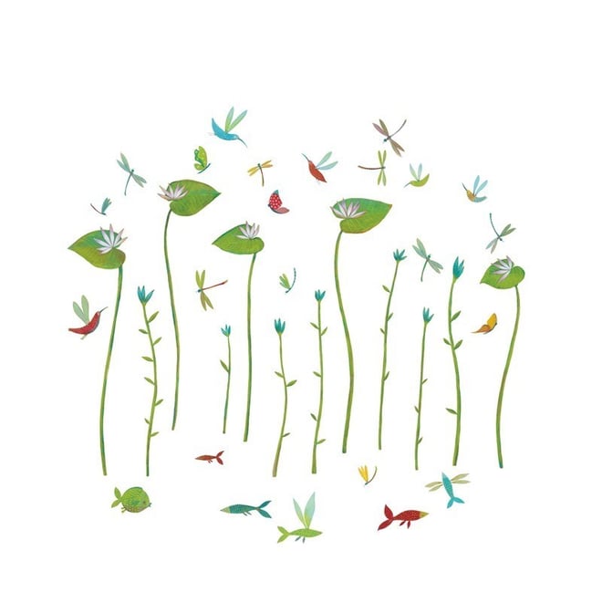 Little Big Room Duvar Sticker/Water Lilies