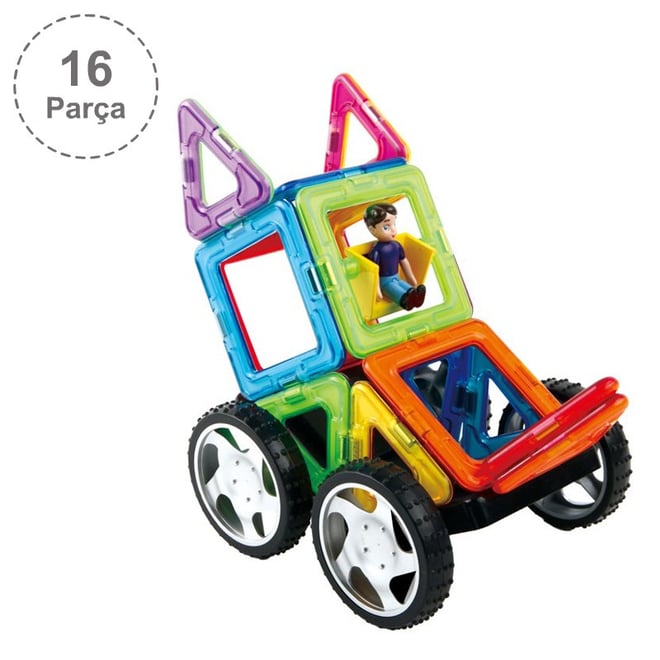 Magformers Mıknatıslı Vehicle Set - 16 Parça