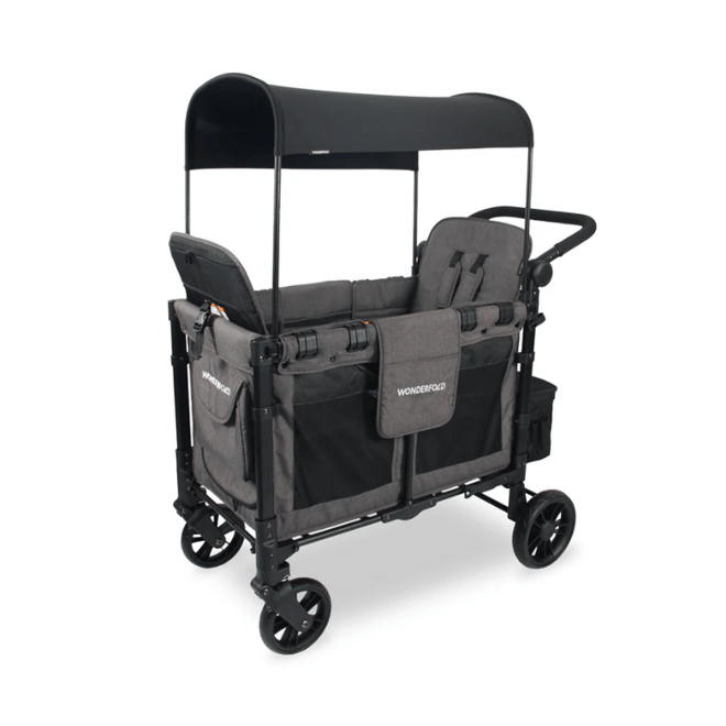 Wonderfold W2 Elite İkili Bebek Arabası Vagonu - Kömür Grisi