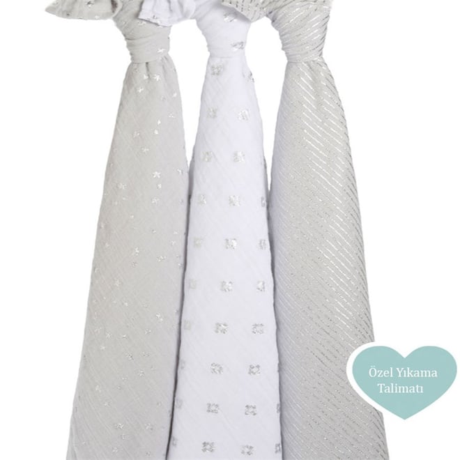Aden Anais Üçlü Muslin Set/Metallic Charm