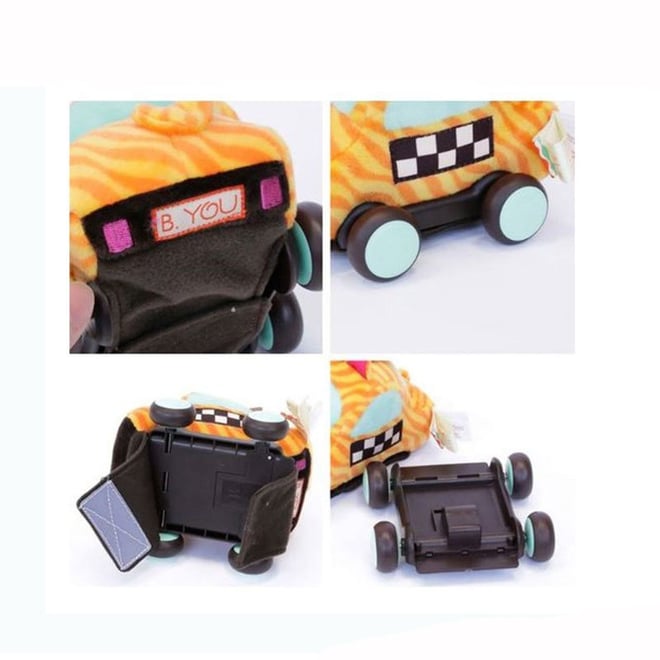 B.Toys Peluş Çek Bırak Araba - Mavi