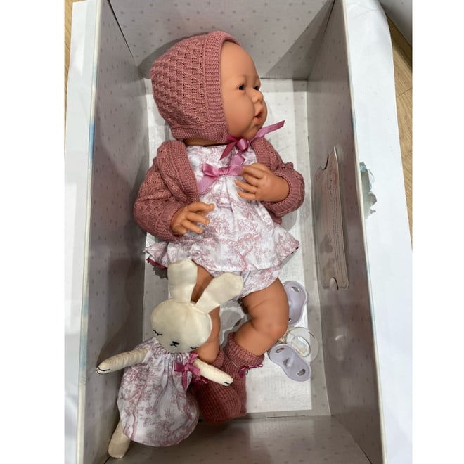 Berenguer Oyuncak Bebek 38 cm - Pembe Hırka ve Tavşanlı