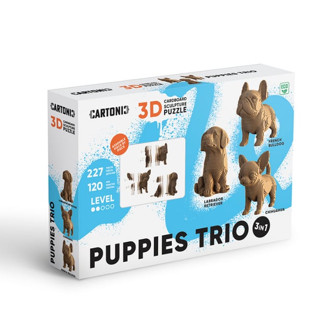 Cartonic 3D Puzzle - PUPPIES TRIO