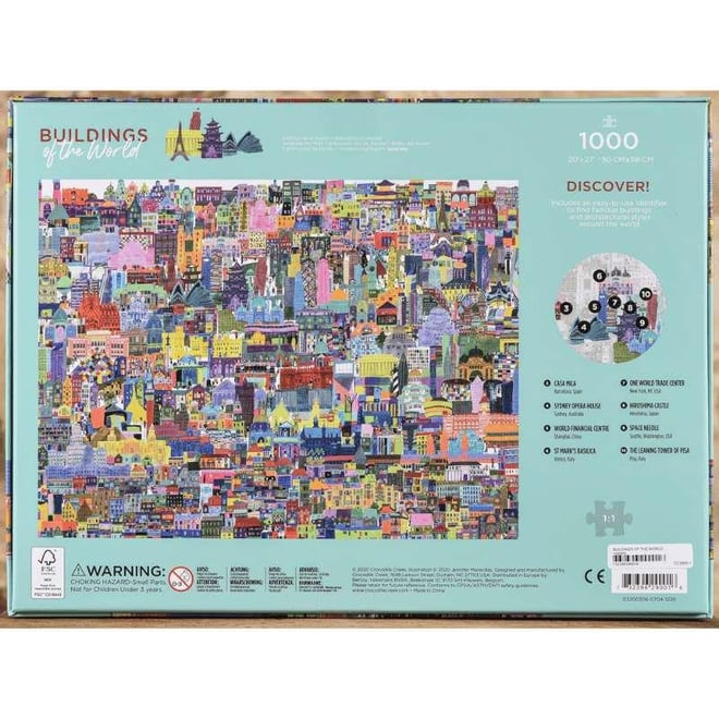 Crocodile Creek Aile  Puzzle - 1000 Parça - Dünyanın Binaları