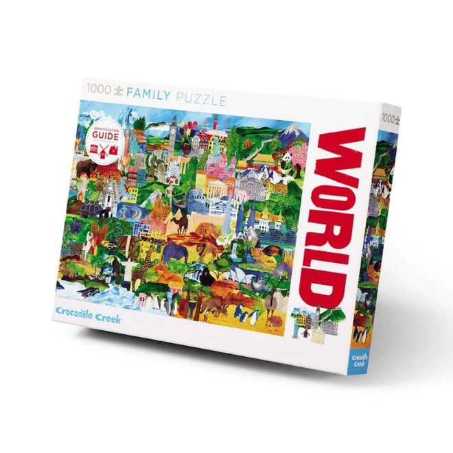Crocodile Creek Aile Puzzle - 1000 Parça - Dünya Kolajı