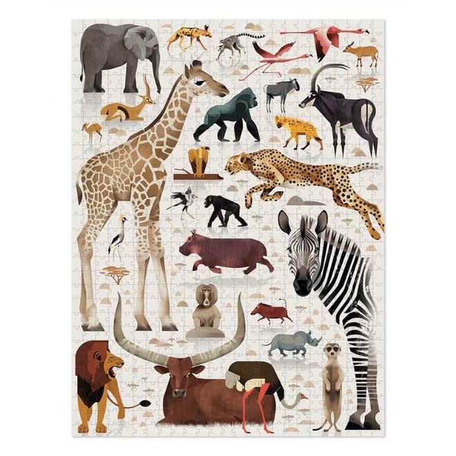 Crocodile Creek Aile Puzzle - 750 Parça - Afrika Hayvanları Dünyası