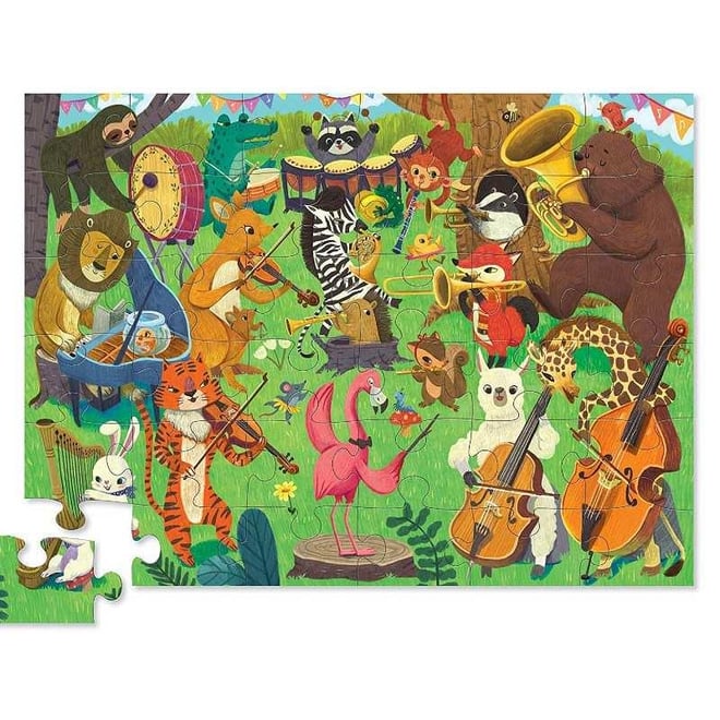 Crocodile Creek Dekoratif Puzzle - 36 Parça - Animal Orchestra