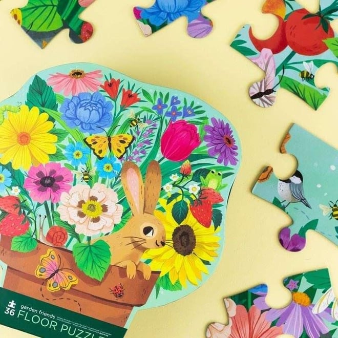 Crocodile Creek Dekoratif Puzzle - 36 Parça - Garden Friends