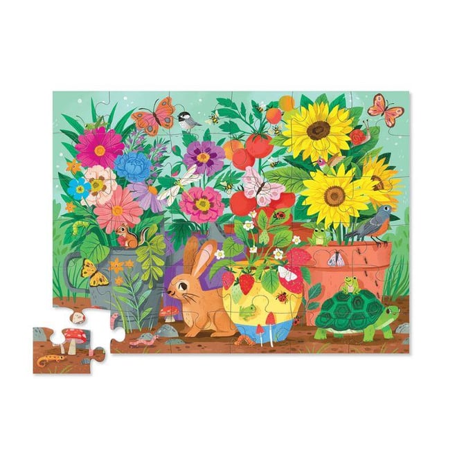Crocodile Creek Dekoratif Puzzle - 36 Parça - Garden Friends