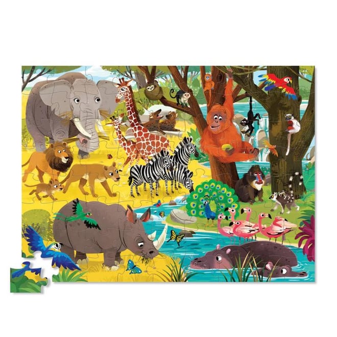 Crocodile Creek Dekoratif Puzzle - 72 Parça - Wild Safari