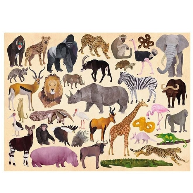 Crocodile Creek Dekoratif Puzzle Vahşi Hayvanlar 300 Parça