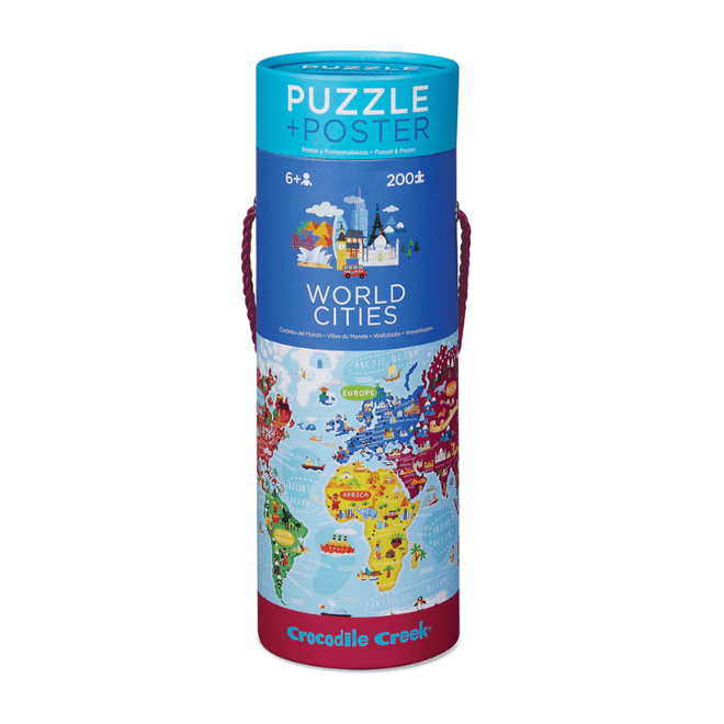 Crocodile Creek Poster Puzzle - 200 Parça - Dünya Şehirleri