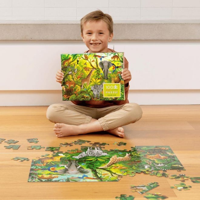 Crocodile Creek Puzzle - 100 Parça - Orman Cenneti