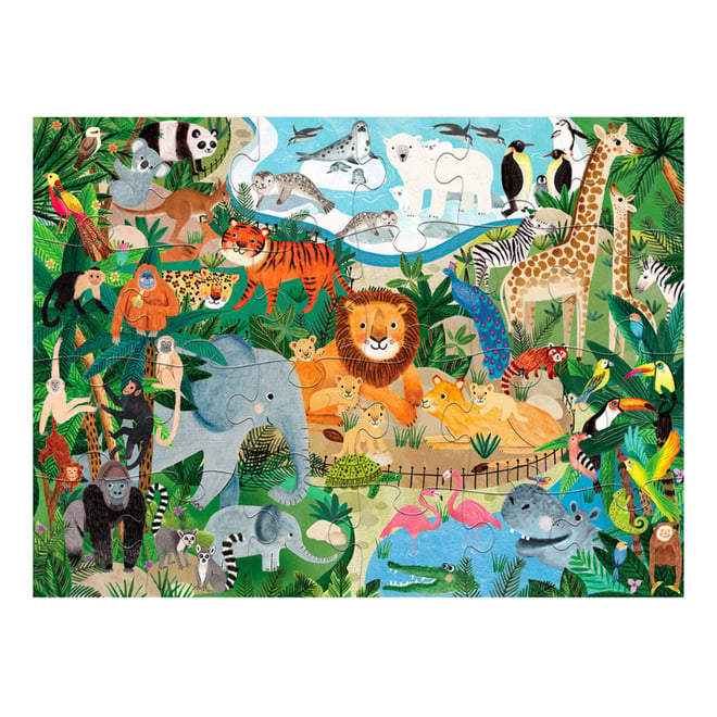 Crocodile Creek Puzzle - 24 Parça - Hayvanat Bahçesi