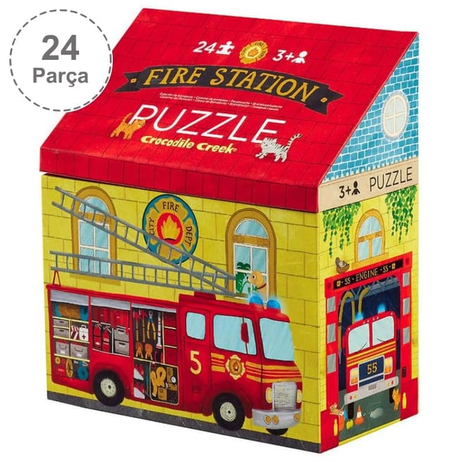 Crocodile Creek Puzzle - 24 Parça - İtfaiye