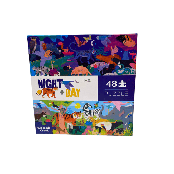 Crocodile Creek  Puzzle - 48  Parça - Hayvanlar Alemi - Gece+Gündüz