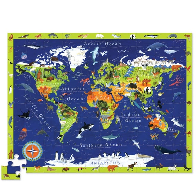 Crocodile Creek Puzzle Dünyayı Keşfet 100 Parça