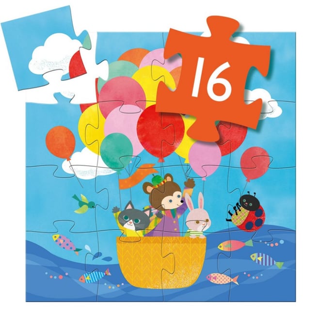 Djeco Dekoratif Puzzle 16 Parça -  Balloon