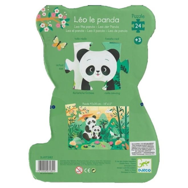 Djeco Dekoratif Puzzle 24 Parça / Leo The Panda