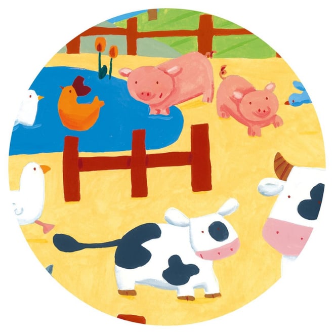 Djeco Dekoratif Puzzle 24 Parça - The Cows On The Farm