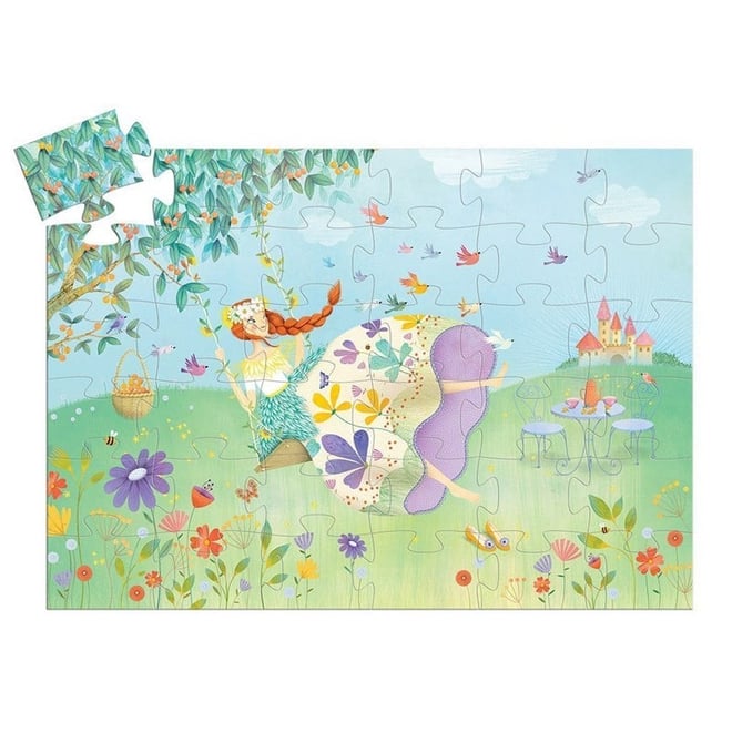 Djeco Dekoratif Puzzle 36 Parça/ Silhouette The Princess Of Spring
