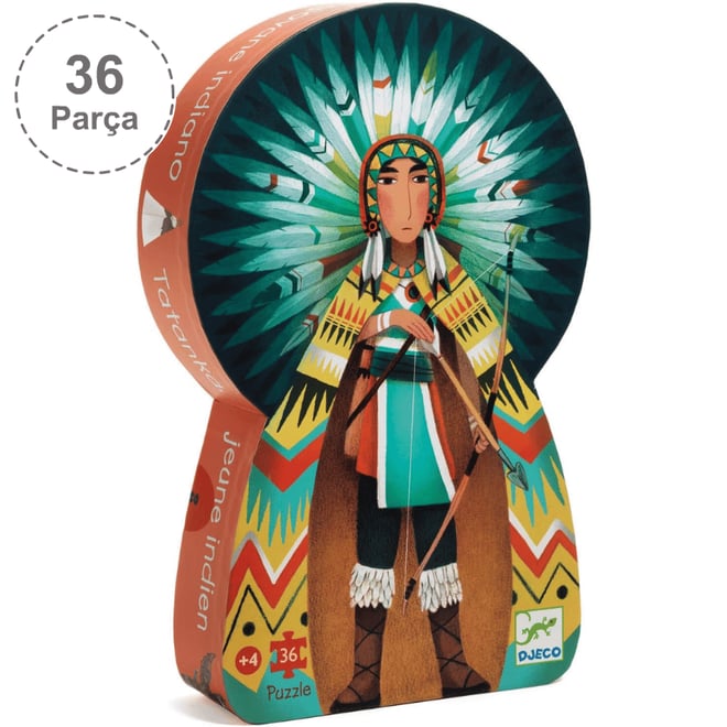 Djeco Dekoratif Puzzle 36 Parça/Kızılderili