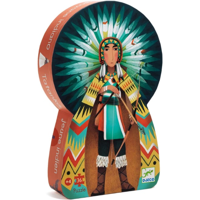 Djeco Dekoratif Puzzle 36 Parça/Kızılderili