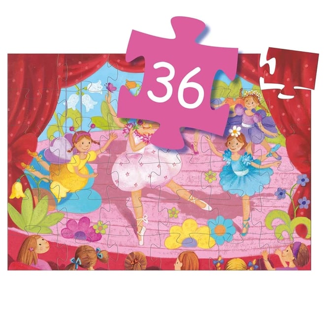Djeco Dekoratif Puzzle 36 Parça/The Ballerina With The Flower