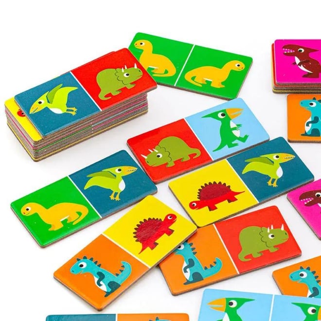 Djeco Domino 3'lü Kutu Oyunu / Dino