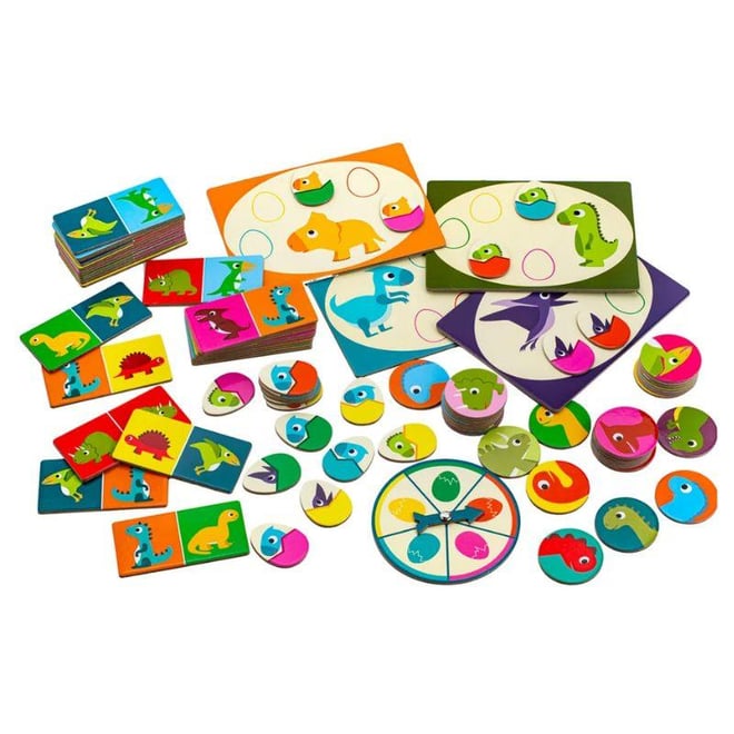 Djeco Domino 3'lü Kutu Oyunu / Dino