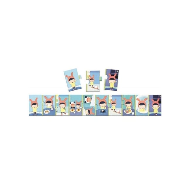 Djeco İlerleyen Puzzle 10 Parça/Bir Gün