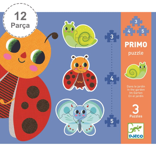 Djeco İlerleyen Puzzle - In The Garden - 3, 4, 5 Pcs