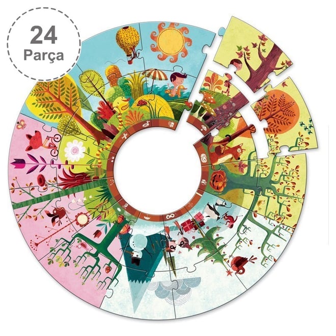 Djeco Yuvarlak Puzzle / Circle Of The Seasons