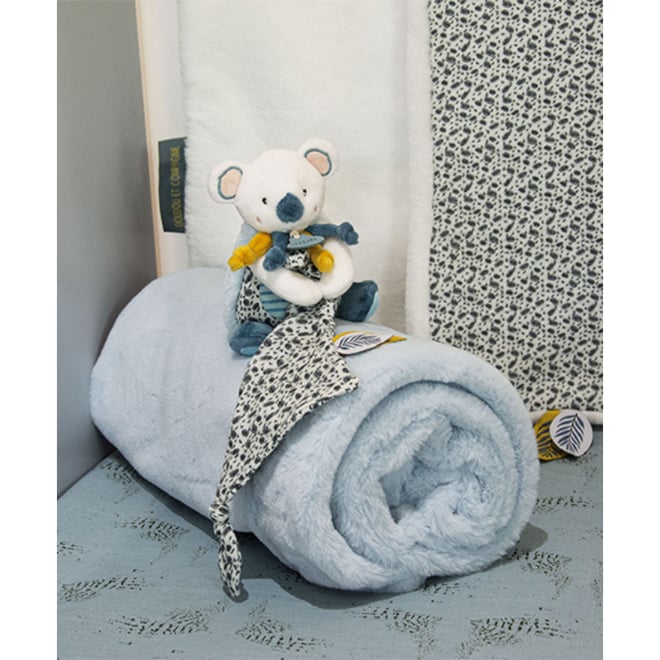 Doudou Çift Taraflı Mavi Bebek Battaniyesi 70x100 cm