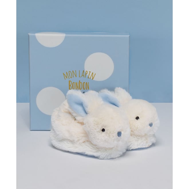 DouDou Hediye Kutulu Mavi Tavşan Panduf