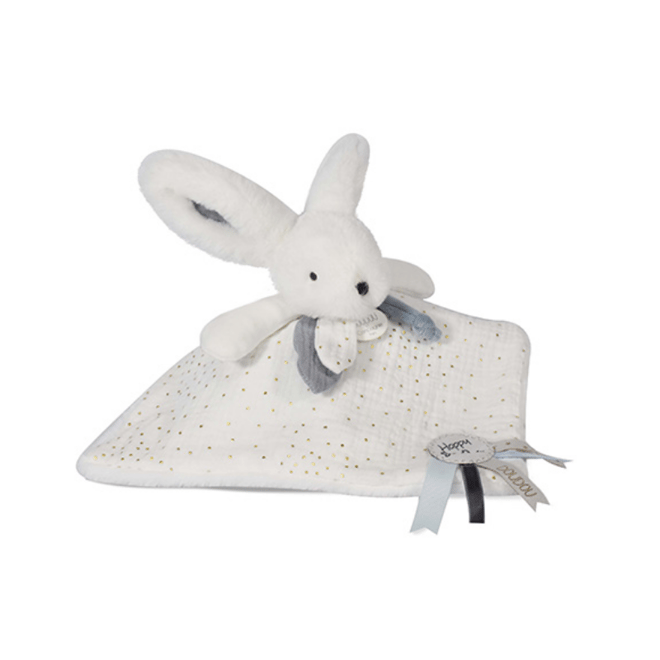 Doudou Hediye Kutulu Mavi Tavşan Uyku Arkadaşı 25 cm