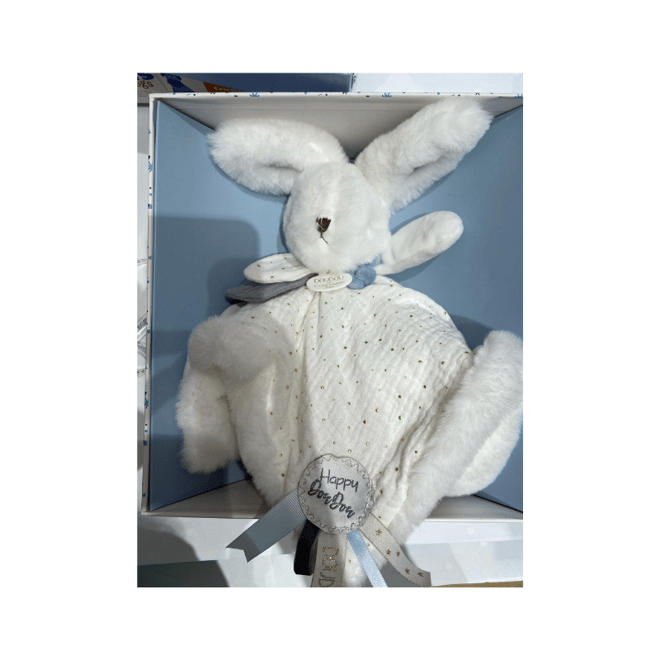 Doudou Hediye Kutulu Mavi Tavşan Uyku Arkadaşı 25 cm