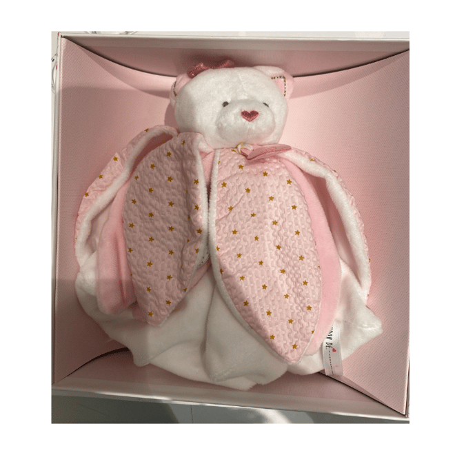 Doudou Hediye Kutulu Pembe Kedi Uyku Arkadaşı 26 cm