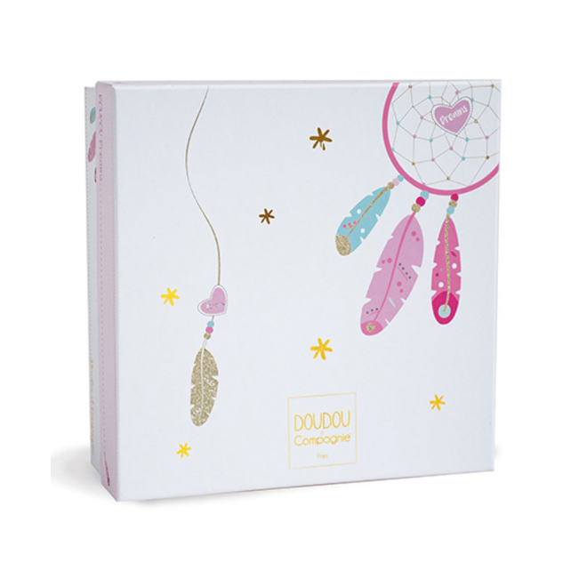 Doudou Hediye Kutulu Pembe Kedi Uyku Arkadaşı 26 cm