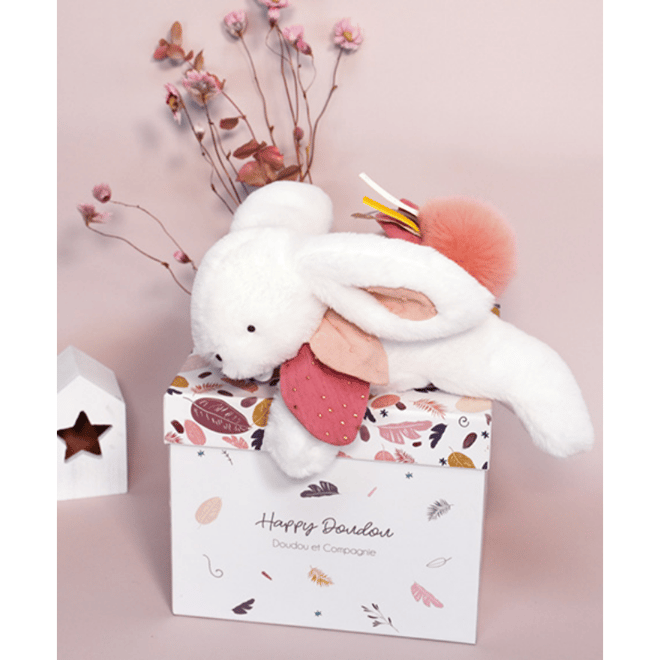 Doudou Pembe Ponpon Tavşan 25 cm
