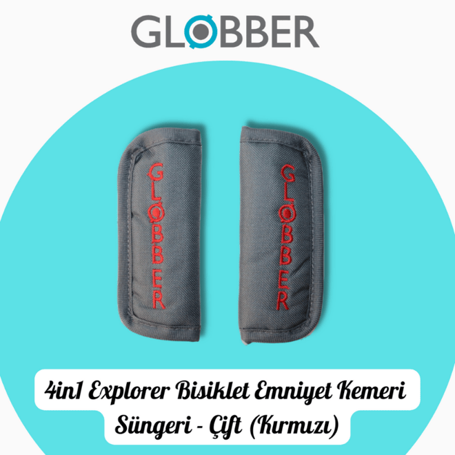 Globber 4in1 Explorer Bisiklet Emniyet Kemeri Süngeri (ÇİFT-Kırmızı)