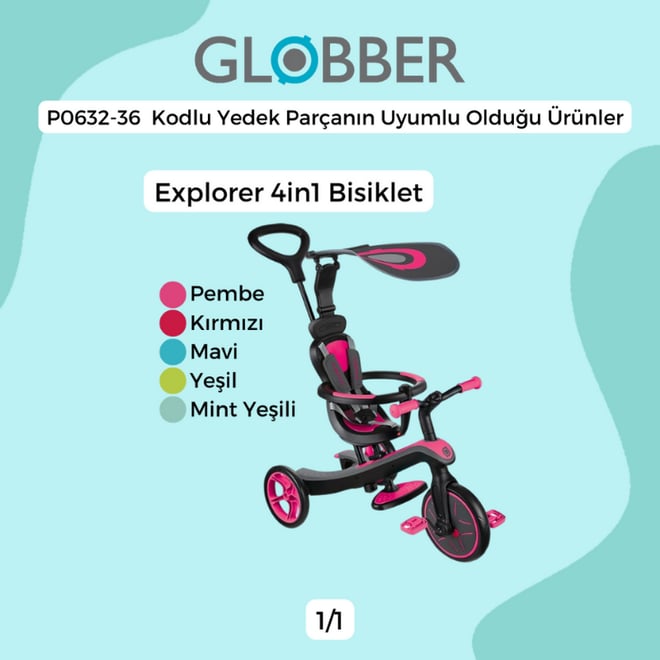 Globber 4in1 Explorer Bisiklet Fren Bağlantı Çubuğu