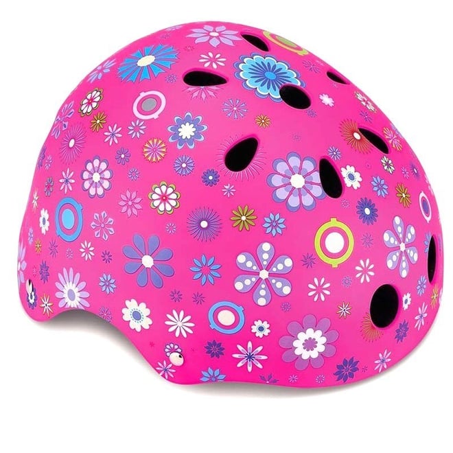 Globber Kask Çiçekli/Pembe
