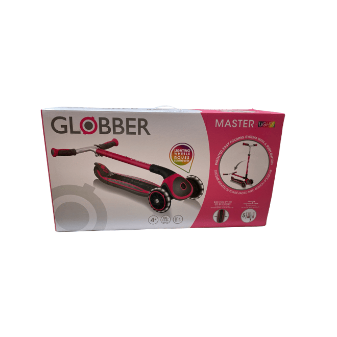 Globber Master Işıklı Katlanabilir Scooter - Pembe
