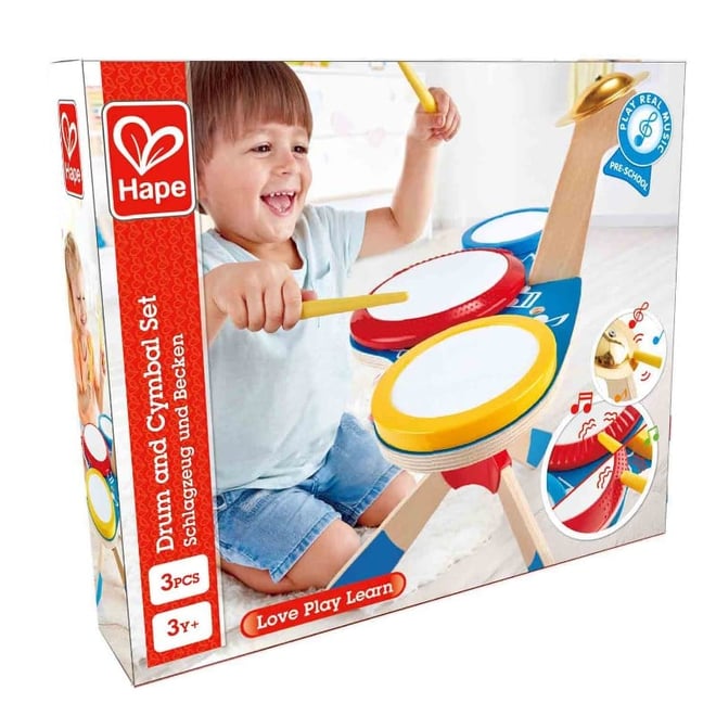 Hape Drum and Cymbal Oyuncak Davul Seti