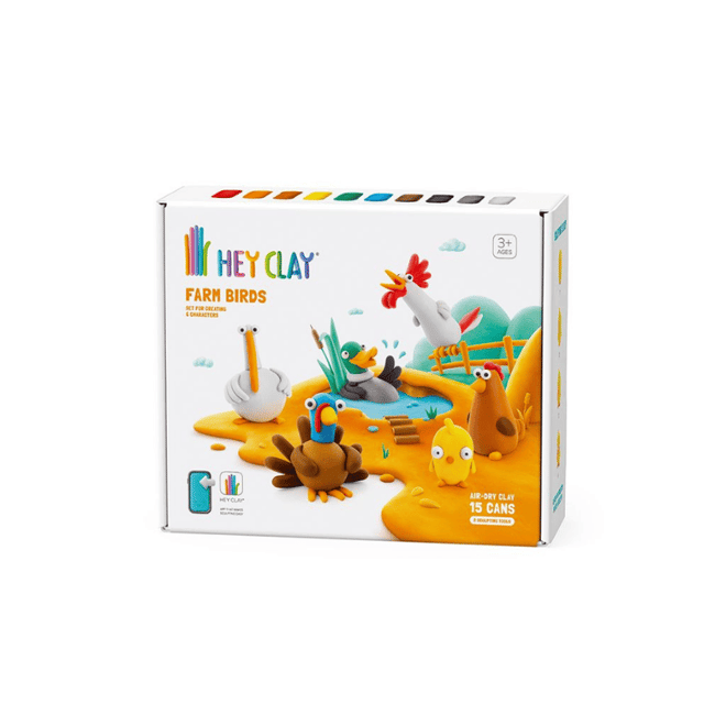 Hey Clay Yaratıcı Kil Seti - Farm Birds